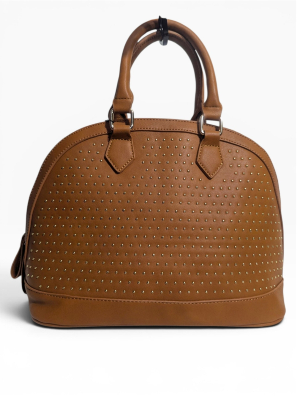 MMS Design Studio Tan Studded Dome Satchel Large